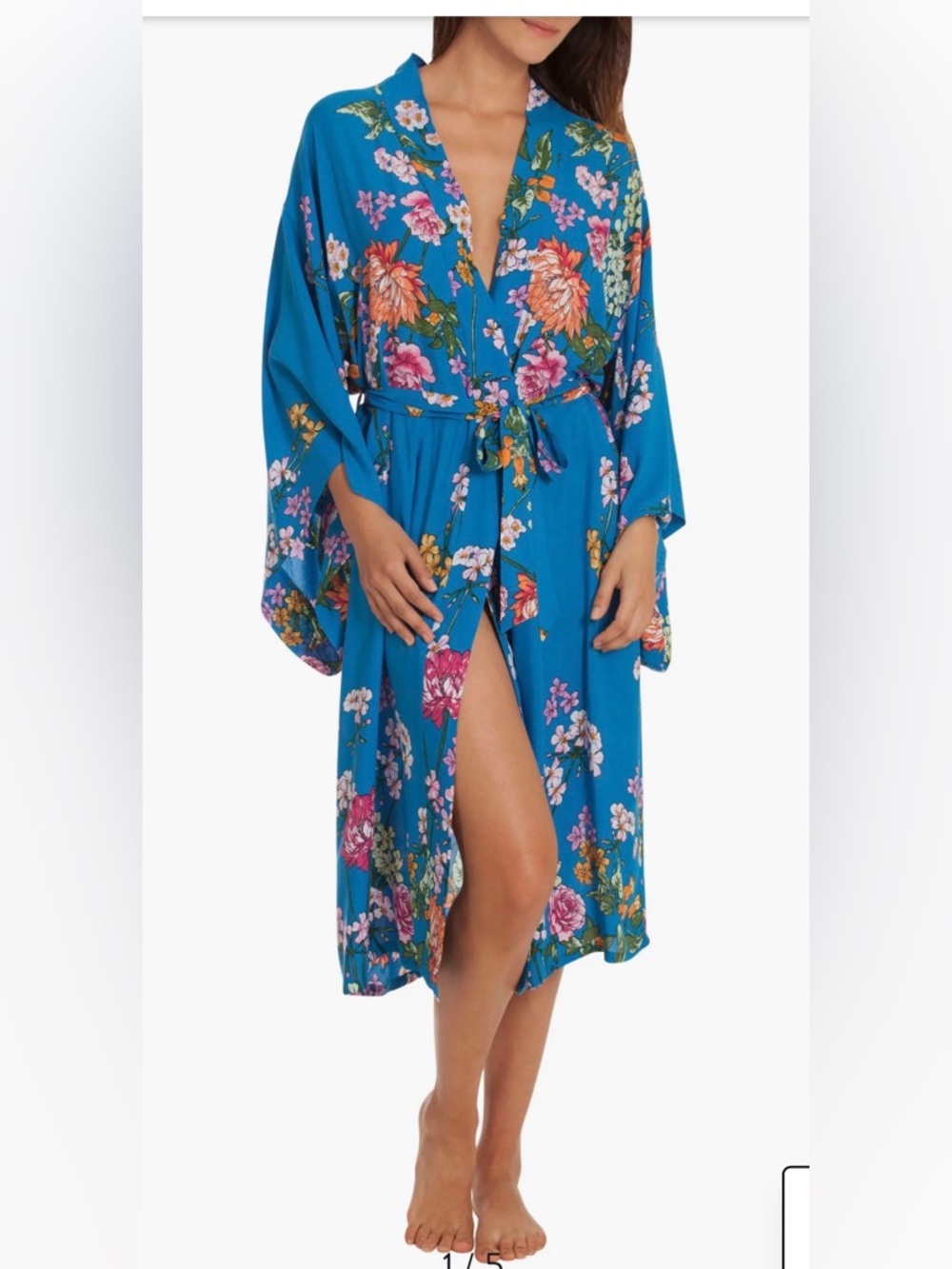 In Bloom by Jonquil Floral Kimono Robe size M/L